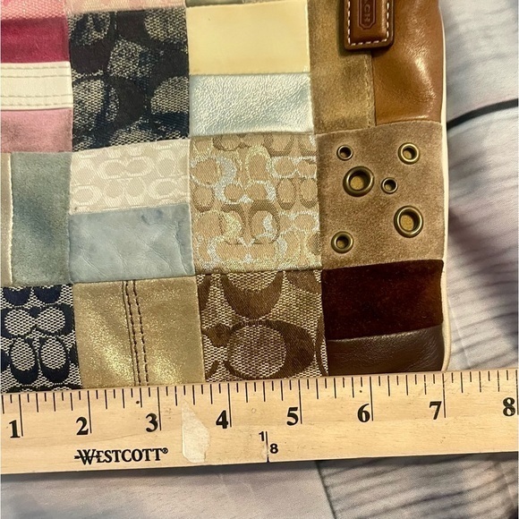 Coach Ltd Patchwork Canvas Leather Suede Crossbody Bag in GooD Condition - Picture 7 of 12